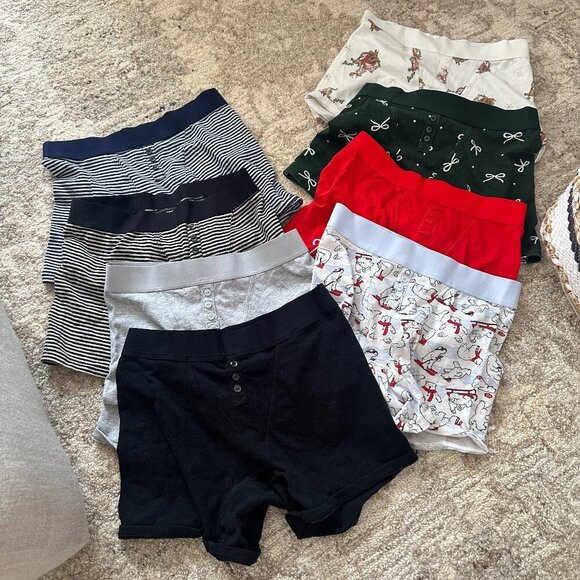 AERIE Superchill Cotton High Waisted Boxer Underwear 9 Piece Bundle Small/Medium - Picture 2 of 5